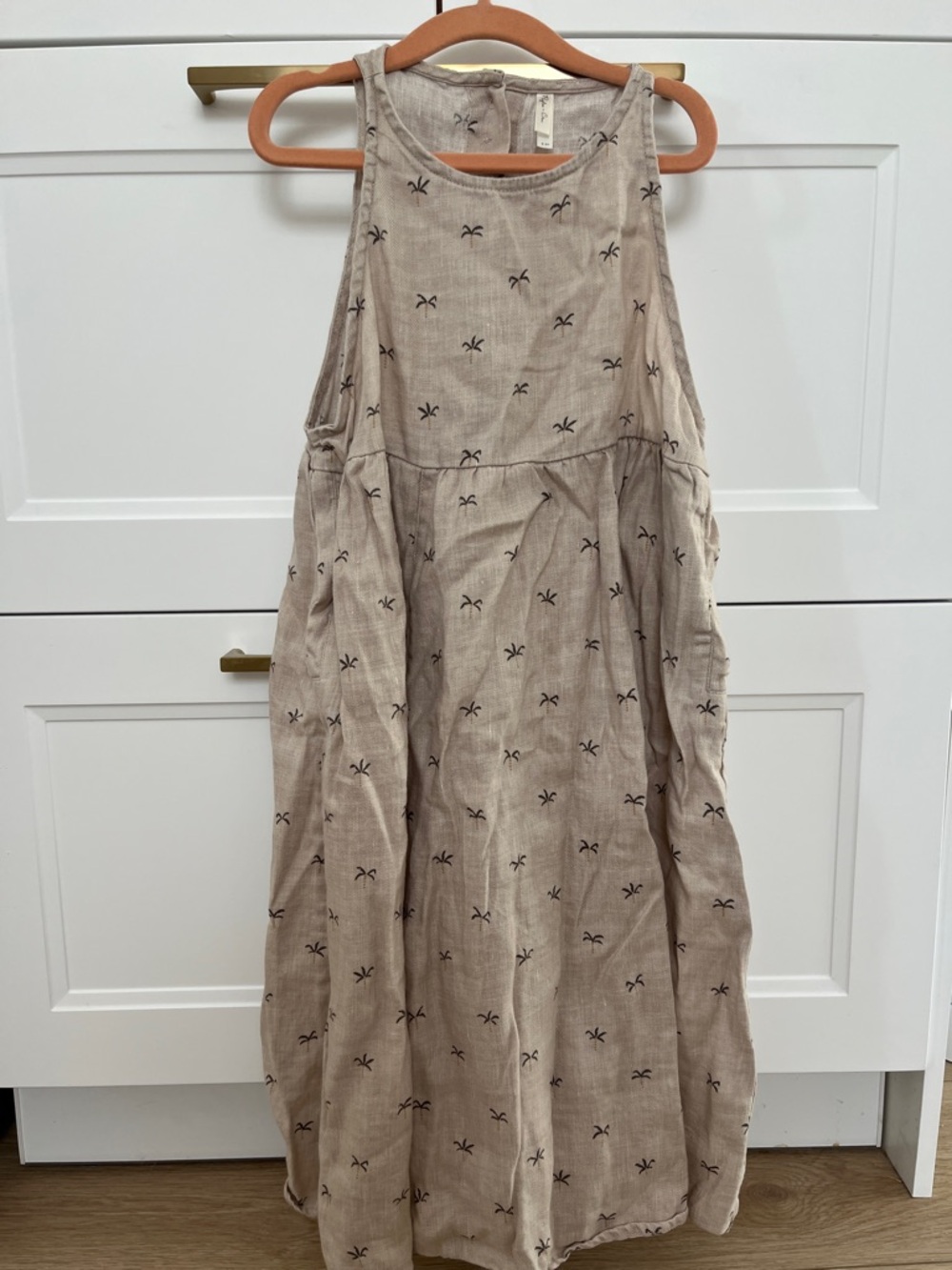 Rylee + Cru Sleeveless Linen Palm tree Dress